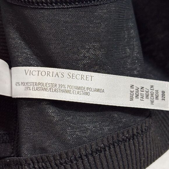 Victorias Secret VSX Sport Bra Knockout Wireless 32DD Black Front Zip Close Used - Picture 10 of 10
